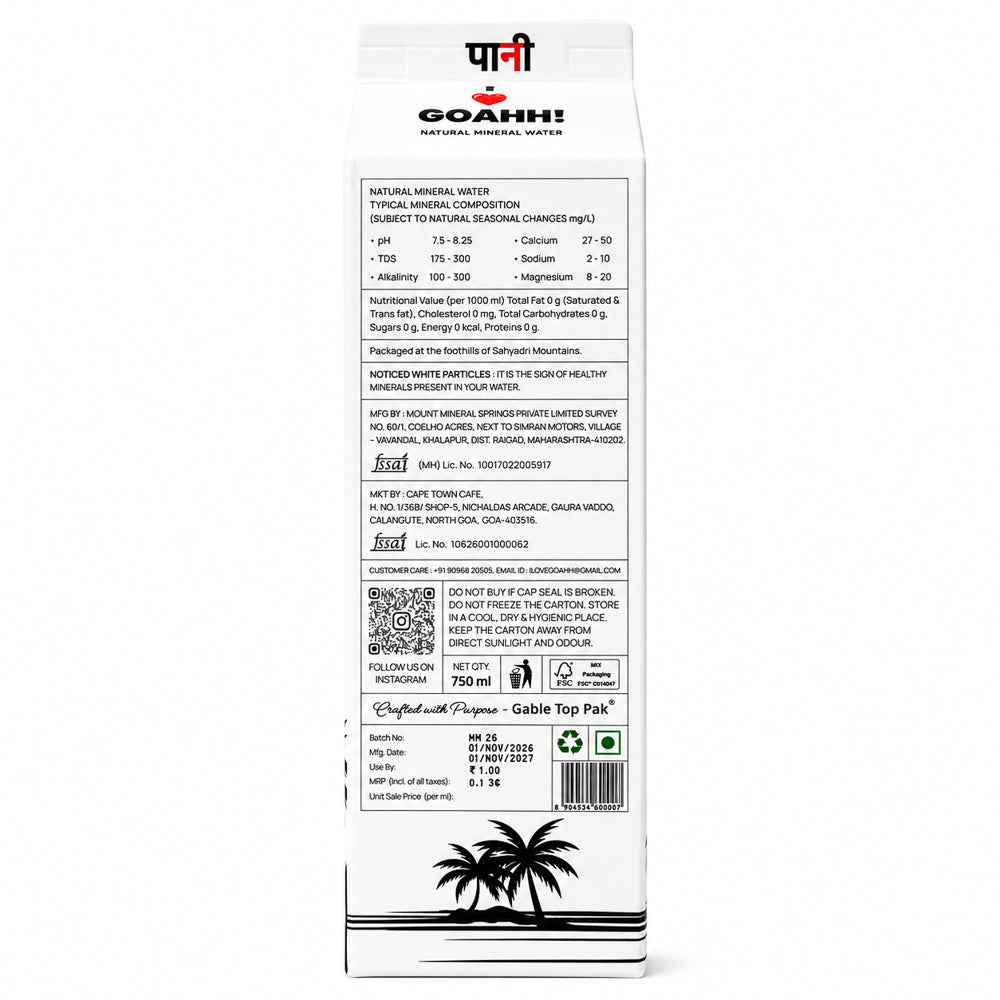 Tetra Pack Mineral Water